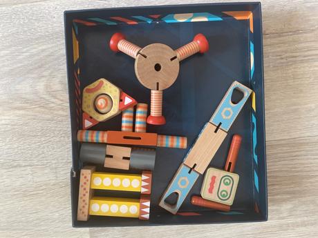 Zelasto robot blocks - drevené, 