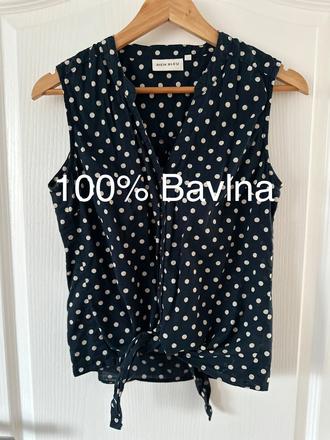 Bavlnená blúzka so zaväzovaním, s