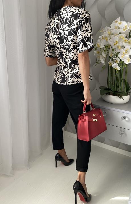 Asos - peplum kvetovaný top, s