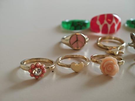 Krásne dievčenské prstienky 10 ks, 