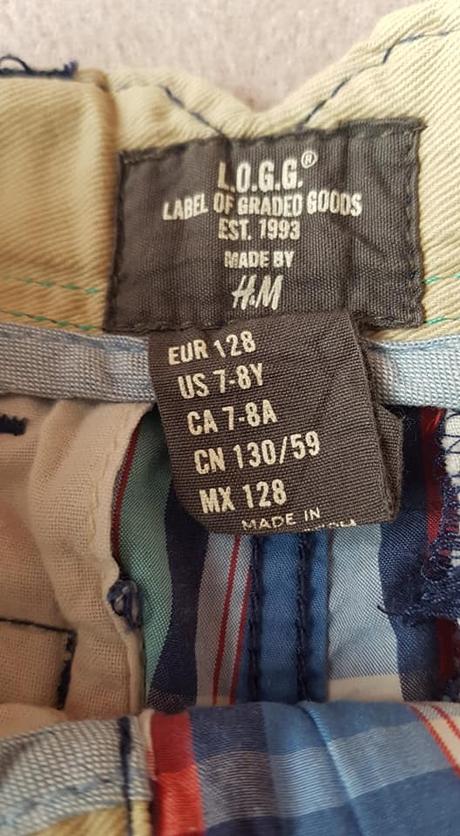 Kockované kraťasy 128, h&m,128