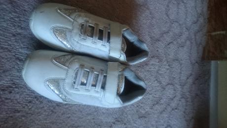 Tenisky strieborno biele, 34