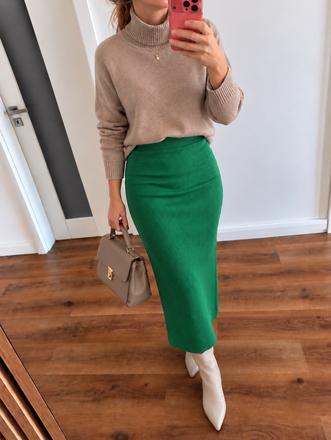 Zelená slim sukňa zara, zara,s