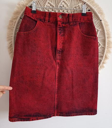 Vintage červená riflová sukňa levi's made in usa, levis,s