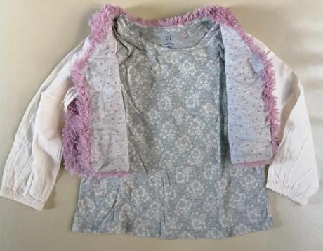 98/104 gap tricko + next chlpata vesta, 3-4 r., next,104