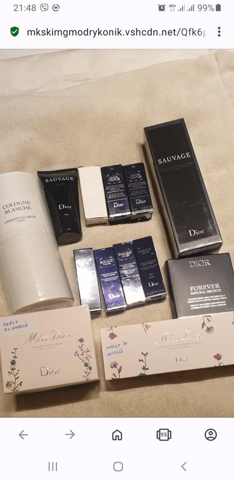 Rúž dior+kozmetika, 