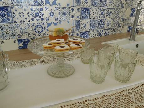 Sklenené na stolovanie, retro, 