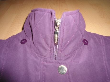 Klasicka damska fialova zimna bunda, l