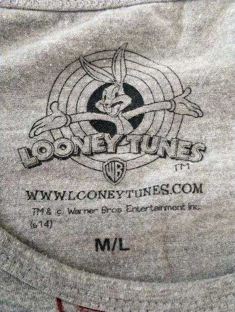 Dámsky sivý elastický top motív, looney tunes, m/l, l