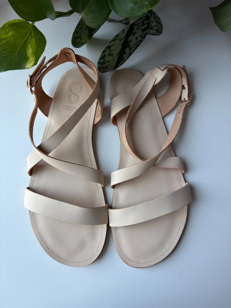 Shapen barefoot sandálky calla natural, veľkosť 41, 41