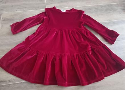 Vianočné velúrové šaty, f&f,98