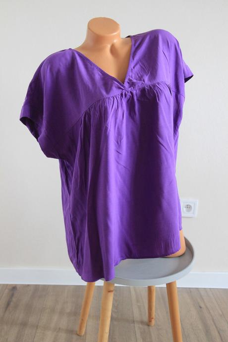Fialová blúzka z viskózy, esprit, l, esprit,l