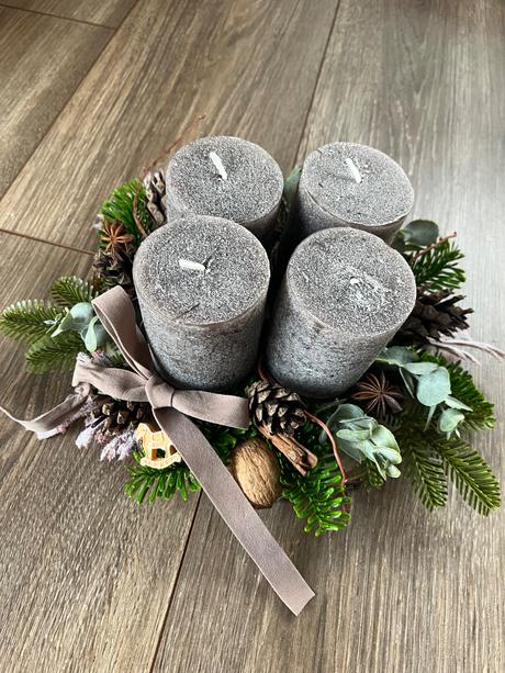 Adventný veniec - natur,