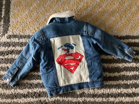 Zateplená riflová bunda superman, 98