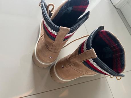 Kozene cizmy tommy hilfiger, tommy hilfiger,39