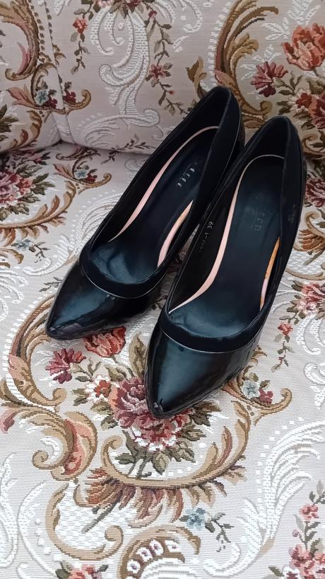 Čierne dámske lodičky,veľ.39, 39