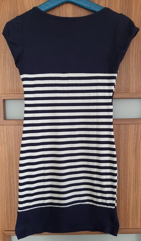 Modrobiele pásikavé tričko, new look,38