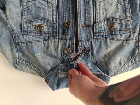 Dámska riflova bunda ac, s