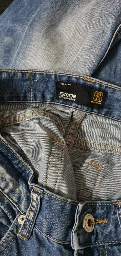 Panske riflove nohavice smog, 32