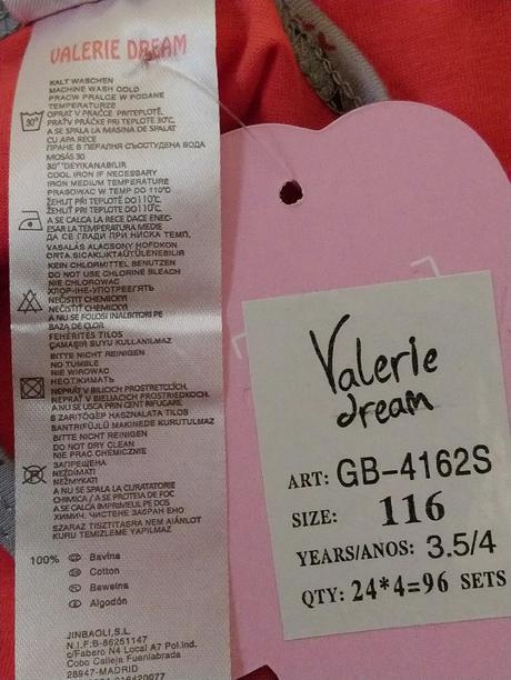 Dievčenské červené pyžamo, valerie dream, 104-110, 110
