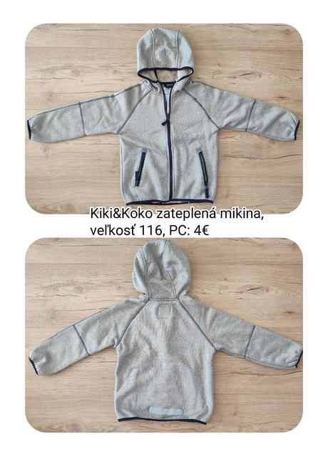 Kiki&koko zateplená mikina, veľkosť 116, kiki&koko,116