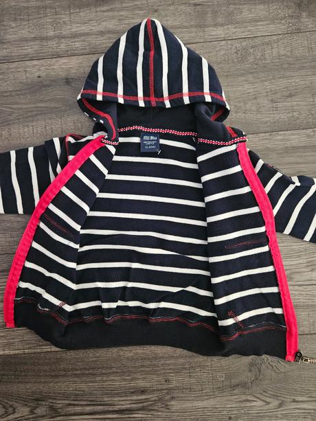 Pásiková mikinka na zips 1-2r. 86/92, 86