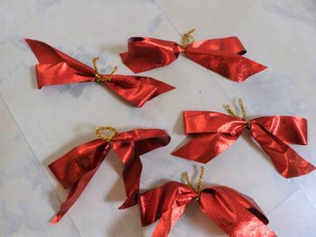 Vianočné mašličky 6 ks, 