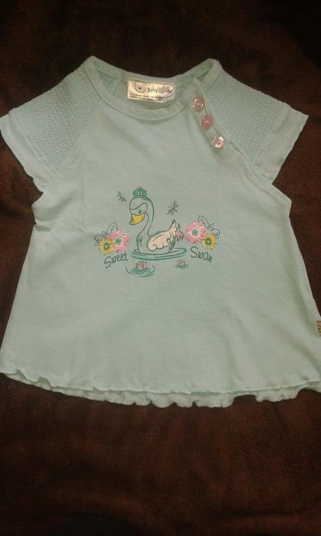 Tričko mentolovej farby, baby,80