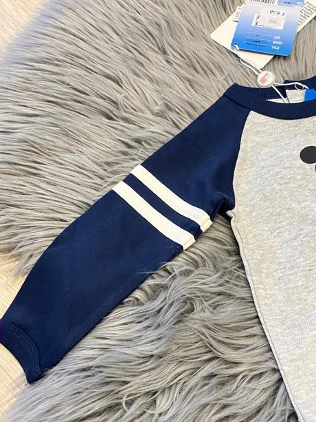 Chlapčenské body mickey mouse (3-6 mes.), original marines,68