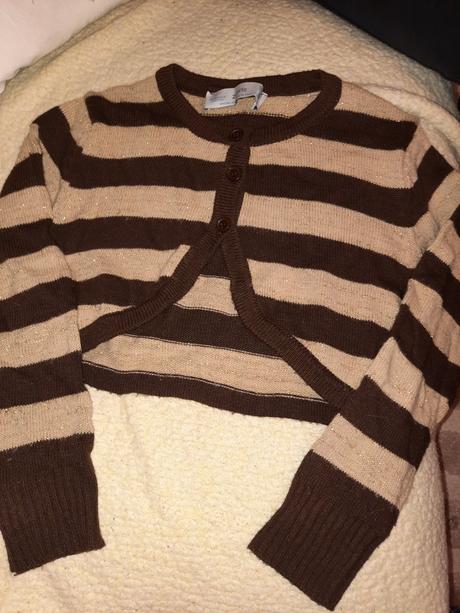 Svetrové bolerko so zlatou nitou, zara,134