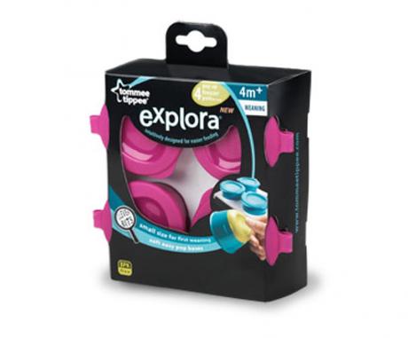 Nádobky na detské pokrmy  explora  4ks 4 m+, tommee tippee