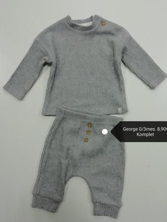 Vrúbkovaný teplejšií komplet mikina a tepláky, george,62