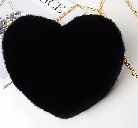 Chlpatková kabelka srdiečko, 