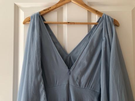 Bledomodré vílovské spoločenské šaty asos s, 36