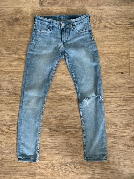 Elastické rifle, h&m,128