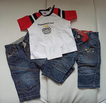 Chlapčenské rifle 2x + tričko, 68