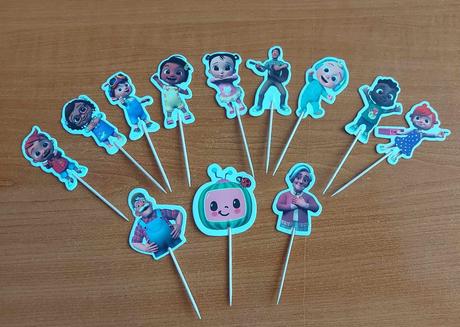 Tortový zápich cocomelon 01 (24ks) -skladom,tz-233,