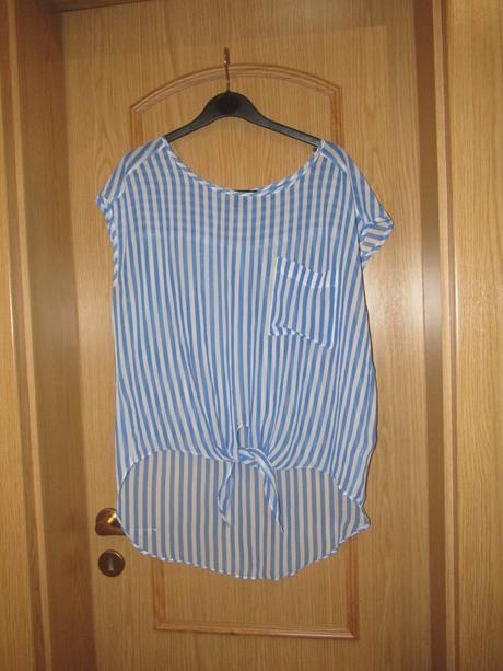 Modrá pásikovaná blúzka v. l, l