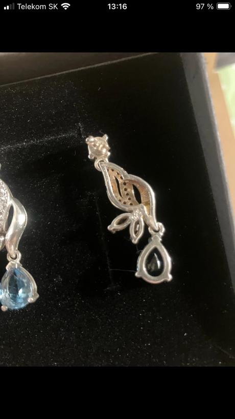 Visiace nausnice striebro, 