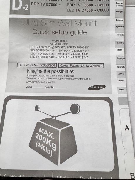 Držiak na tv, samsung