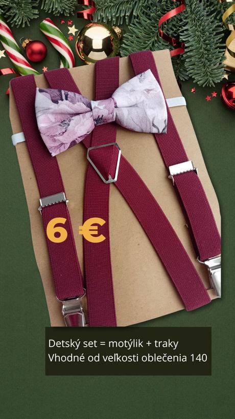 Detský set motýlik+traky,