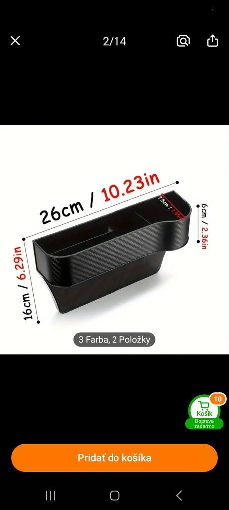 Organizer do auta 2 ks,