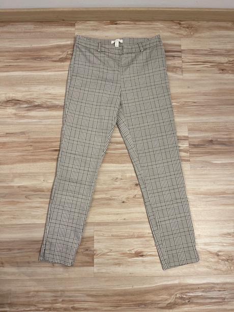 Kárované nohavice, h&m,38