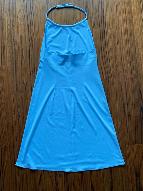 Letné bledomodré šaty, s