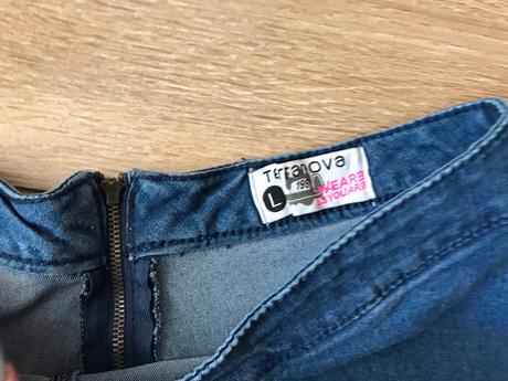 Riflová sukňa, terranova,l