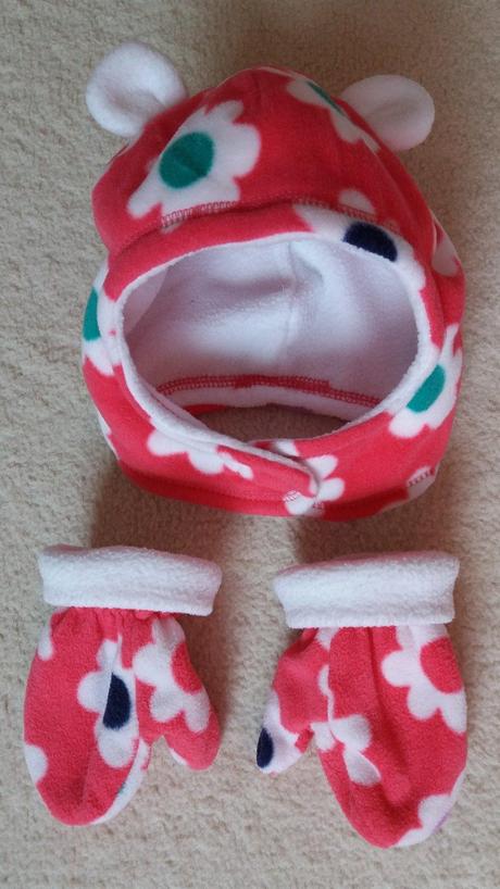 Flisova ciapocka a rukavicky, mothercare,86
