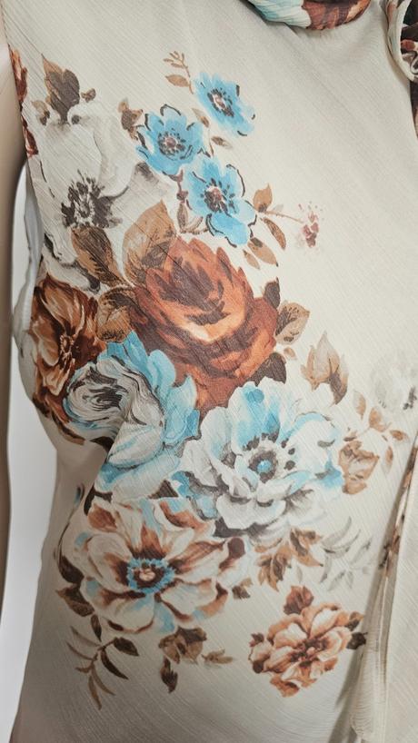 Asymetrická blúzka s kvetmi, zara,xl