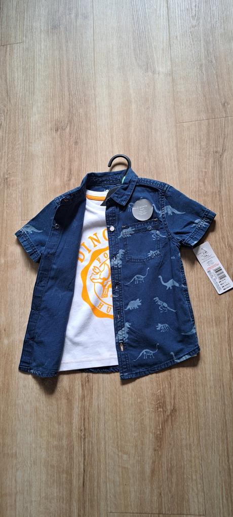 Riflova košeľa s tričkom 2v1, f&f,104