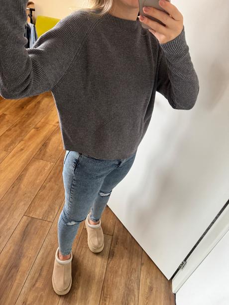 Mango sveter sivý, mango,s