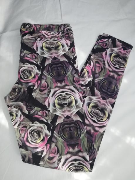 Nohavice kvetinové, h&m,m